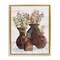 Stupell Industries Rustic Pottery Plants Framed Floater Canvas Wall Art Design by Cindy Jacobs